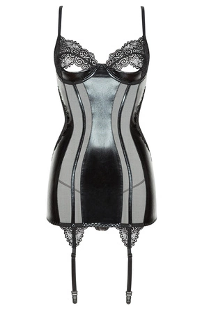 Beauty Night Marilyn chemise BN6514 Nocna komplet koszulka + stringi, black