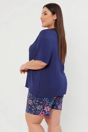 Italian Fashion Wista kr.r. kr.sp. Nocna piżama, granat/druk