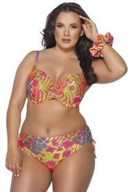 Ava SK-187 MAXI Kostium kąpielowy biustonosz usztywniany, fluo