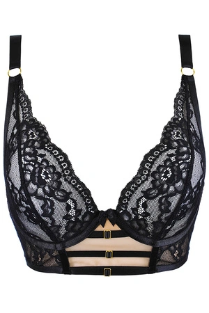 Axami V-11811 Biustonosz półgorset, czarno-beżowy