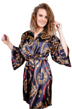 Dkaren DK-P-014 Nocna peniuar, granat-wz�r