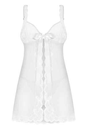Obsessive Weddya babydoll & thong Nocna komplet koszulka + stringi, white