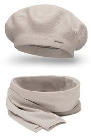 Vivisence 7005Kmpl Komplet beret+szalik, beżowy