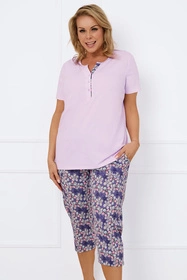 Italian Fashion Carbonia kr.r. sp.3/4 Nocna piżama, róż/druk