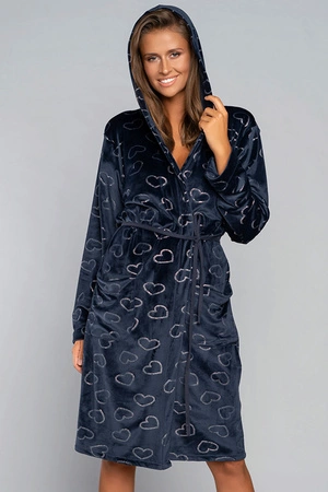 Italian Fashion Eliksir dł.r. Nocna szlafrok, granat