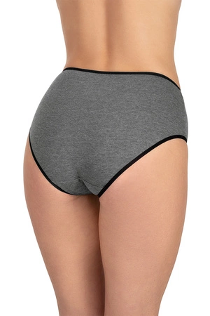 Vivisence 4017 3-pack Majtki wysokie figi, gumka czarna: szary/grafit/szary