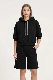 Vivisence 9210kmpl Komplet szorty + bluza, czarny
