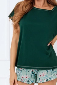 Italian Fashion Florisa kr.r. kr.sp. Nocna piżama, c.zielony/druk