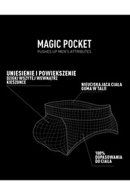 Atlantic MP-1569/02 Magic Pocket Majtki slipy, czarny