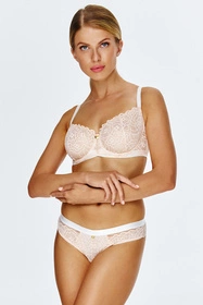 Lupo 2554 Majtki figi, beżowo-biały