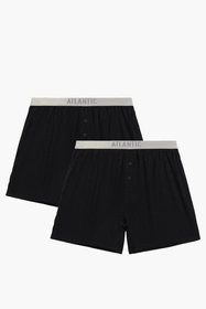 Atlantic 2BMB-005 2-pack Majtki bokserki, czarny