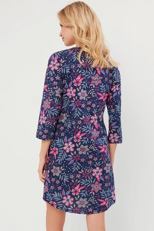 Italian Fashion Folk r.3/4 Nocna koszula, gdruk/granat