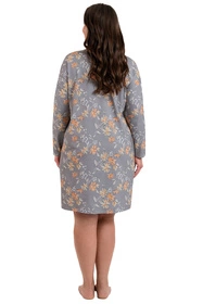 Italian Fashion Kasos dł.r. Nocna koszula, druk/szary