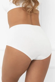 Italian Fashion Libra maxi Majtki wysokie figi, biały