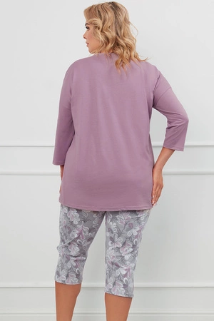 Italian Fashion Ibena r.3/4 sp.3/4 Nocna piżama, wrzos/druk