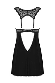 Obsessive Donna Dream babydoll Nocna komplet koszulka + stringi, czarny