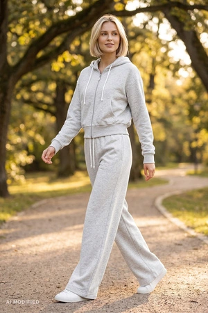 Vivisence 9009 Bluza rozpinana, szary melanż