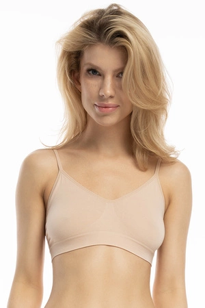 Julimex Bamboo Bralette Biustonosz braletka, beżowy