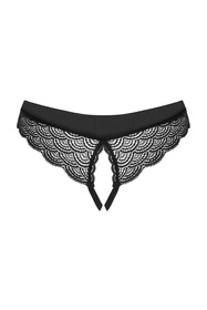 Obsessive Chemeris crotchless panties Majtki figi otwarte, czarny