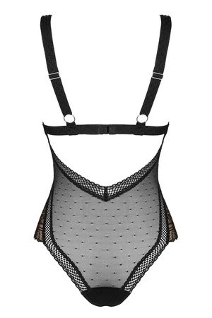 Obsessive Estiqua teddy Body sexy, czarny