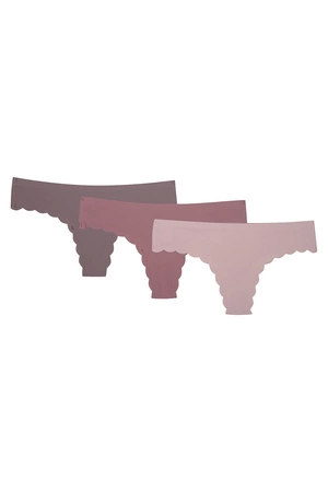 Henderson Neony 2 3-pack 42843 Majtki stringi, K001 zgaszony róż/róż/szary