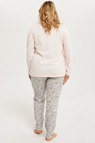 Italian Fashion Karla dł.r. dł.sp. Nocna piżama, łosoś/druk