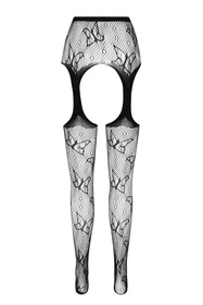 Passion ECO S001 Wyrób pończoszniczy pończochy z pasem, black