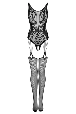 Obsessive G324 bodystocking Body bodystocking, czarny
