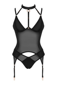 Obsessive Brasica corset Gorset sexy, czarny