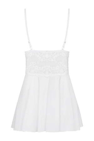 Obsessive 810-BAB-2 Nocna komplet koszulka + stringi, biały