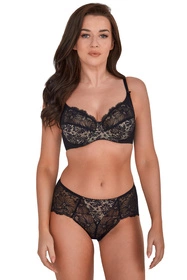 Gaia 534 Chantal Biustonosz miękki, czarny ażur