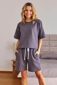 Doctor Nap DRS.7220 Komplet szorty + bluza, fume