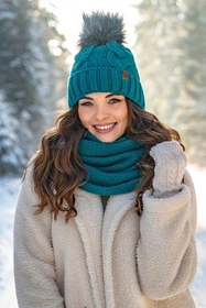 Vivisence 7103 Szalik lub apaszka komin, ciemny turkus