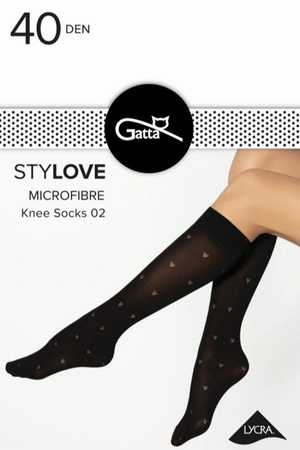 Gatta Stylove 02 40 DEN Wyr�b po�czoszniczy podkolan�wki, nero