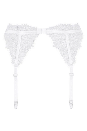 Obsessive Bianelle garter belt Pas do pończoch niski, biały