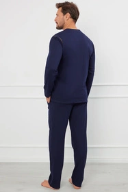 Italian Fashion Ludwik dł.r. dł.sp. Nocna piżama, granat