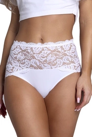 Wol-Bar Teri Majtki wysokie figi, biały