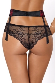 PariPari Catherine III Pas do pończoch niski, black-red