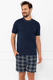 Italian Fashion Andreas kr.r. kr.sp. Nocna piżama, granat/druk