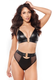 Axami V-10576 Majtki wysokie figi, czarny