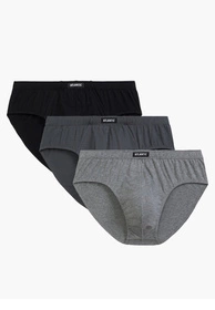 Atlantic 3BMP-006 Majtki slipy, czarny/szary/grafit