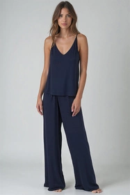 Vivisence 2046 Nocna komplet top + spodnie, granatowy