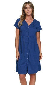 Doctor Nap TCB.7547 Nocna koszula, indigo blue