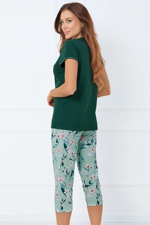 Italian Fashion Florisa kr.r. sp.3/4 Nocna piżama, c.zielony/druk