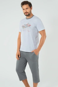 Italian Fashion Junak kr.r. sp.3/4 Nocna piżama, j.melanż/śr.melanż