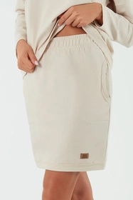 Italian Fashion Stella mini Spódnica dresowa, beż