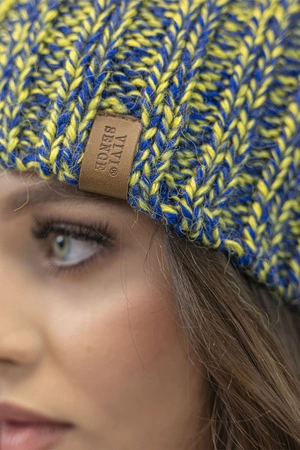 Vivisence 7086Kmpl Komplet czapka+szalik, żółty