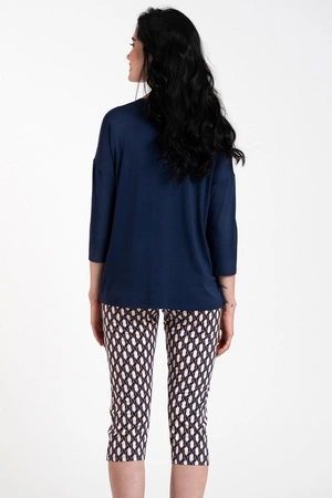 Italian Fashion Milda r.3/4 sp.3/4 Nocna piżama, granat/druk