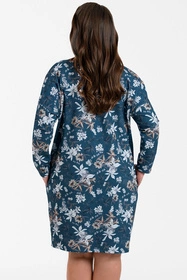 Italian Fashion Nikjana tunika dł.r. Sukienka homewear, druk/turkus
