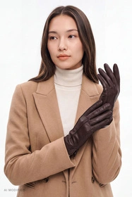 Vivisence 7209 Rękawiczki skórzane, dark brown